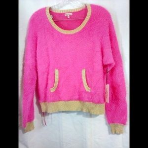 Juicy Couture Sweaters - Juicy Couture Sz M Pullover Fuzzy Sweater Hot Pink Juicy Couture Sweaters - Juicy Couture Sz M Pullover Fuzzy Sweater Hot Pink